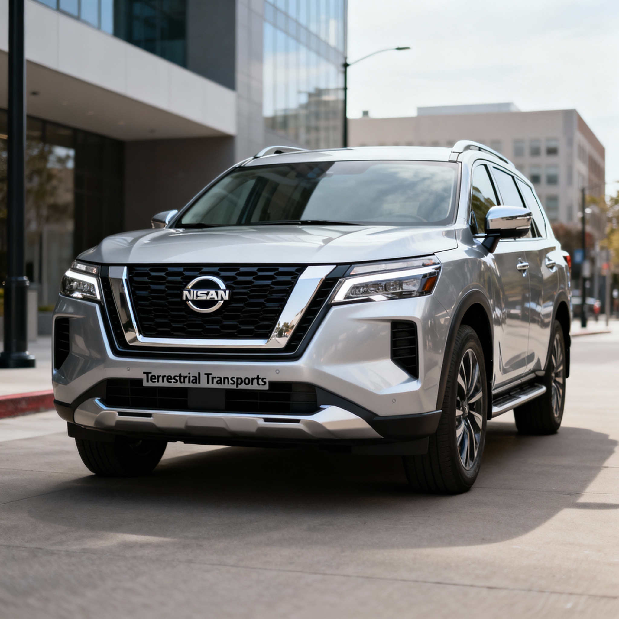 Terrestrial Transports vehicle at sunset